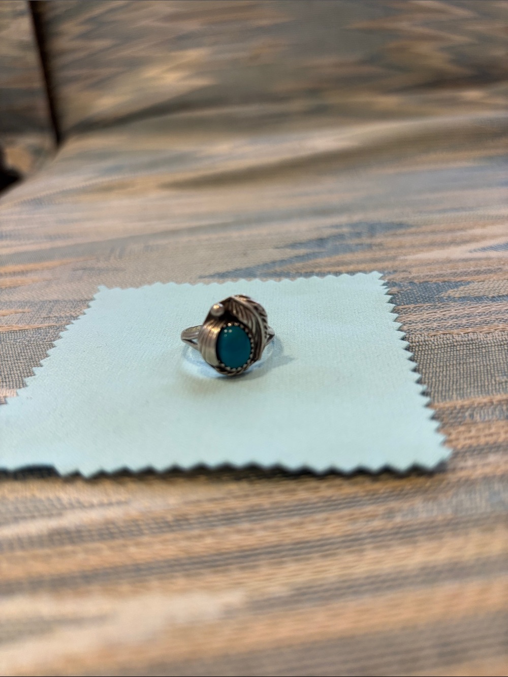 Sterling Silver Turquoise Ring - Blue Stone